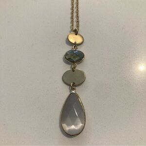 LOFT Gold and Cream Multi-Pendant Necklace